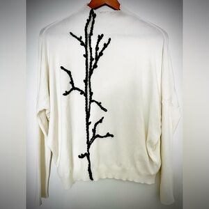 NWOT Oblique Creations Sweater Mohair Tree Design Fashion Show Shirt Crewneck